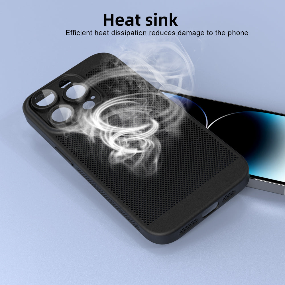 Heat Dissipation Breathable Grid Phone Case For iPhone