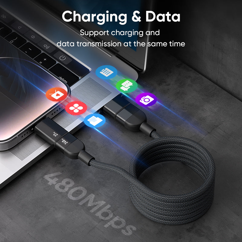 Magcore 4 in 1 Magnetic 240W Super Fast Charging Cable ( 1 Meter )