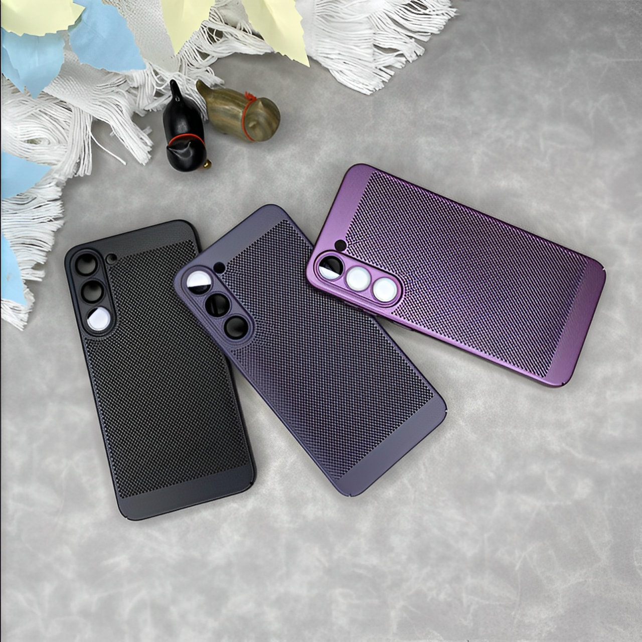 Heat Dissipation Breathable Grid Phone Case For Samsung